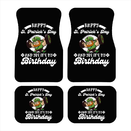 Birthday on St. Patrick's Day Car Mats