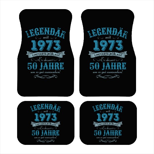 50th Birthday Vintage 1973 Car Mats