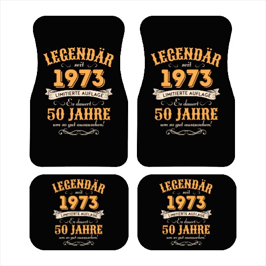 50th Birthday Vintage 1973 Car Mats