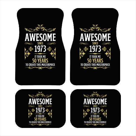 50th Birthday Vintage 1973 Car Mats