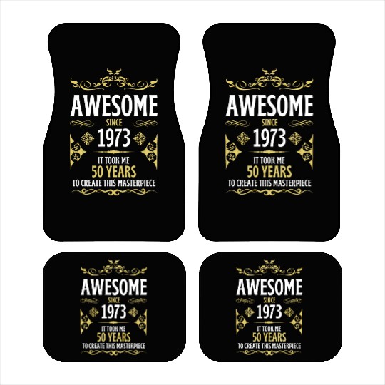 50th Birthday Vintage 1973 Car Mats