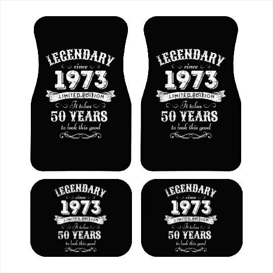 50th Birthday Vintage 1973 Car Mats