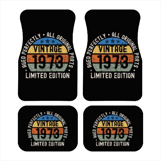 50th Birthday Vintage 1973 Car Mats