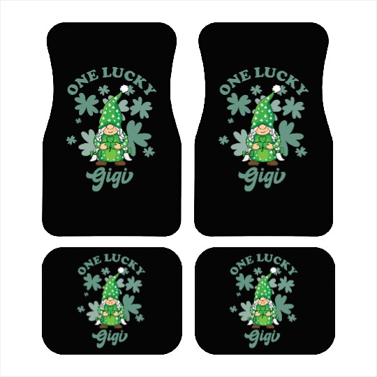 One Lucky Gigi Irish Gnome St. Patrick's Day, St. Car Mats