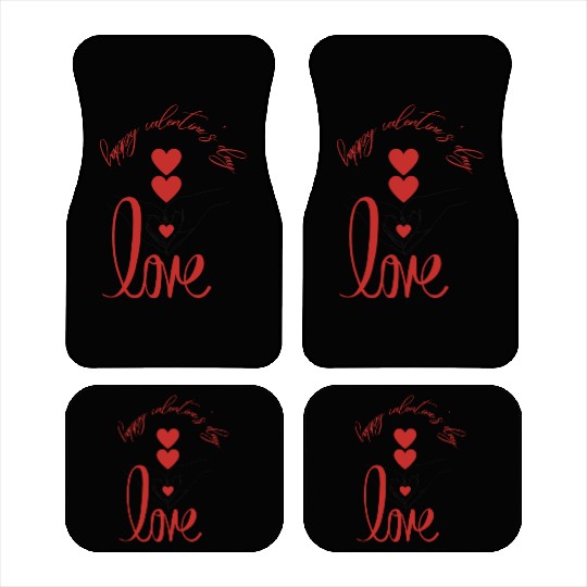 Happy Valentine's Day - Love- Hearts & hands Car Mats