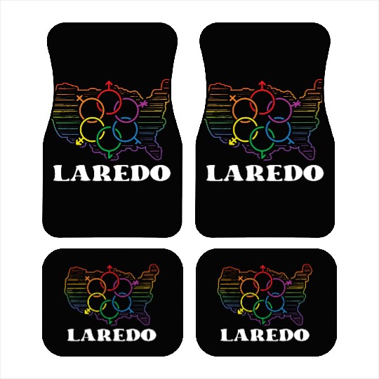 Laredo Pride Month Pride Flag LGBT Community LGBTQ Car Mats