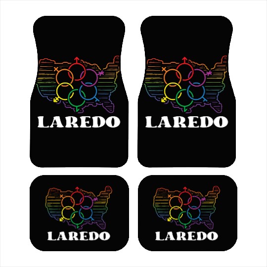 Laredo Pride Month Pride Flag LGBT Community LGBTQ Car Mats