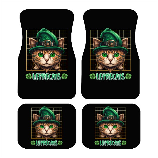 St. Patrick's Day cats leprecats kittens Car Mats