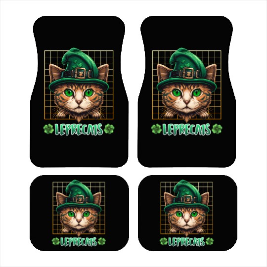 St. Patrick's Day cats leprecats kittens Car Mats