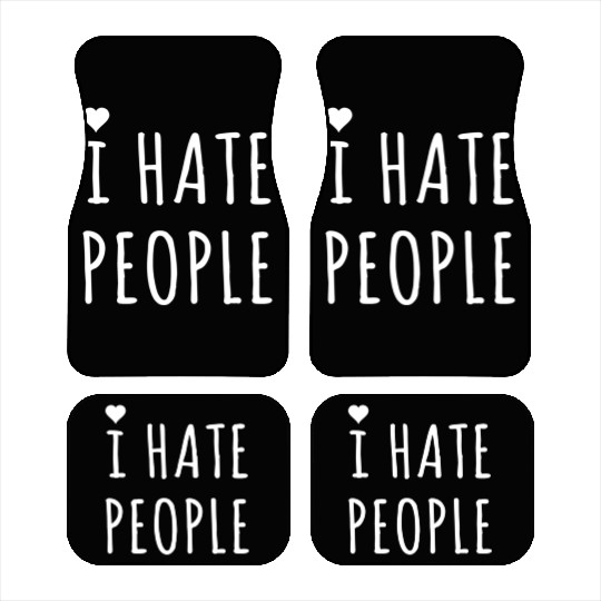 I hate people Car Mats