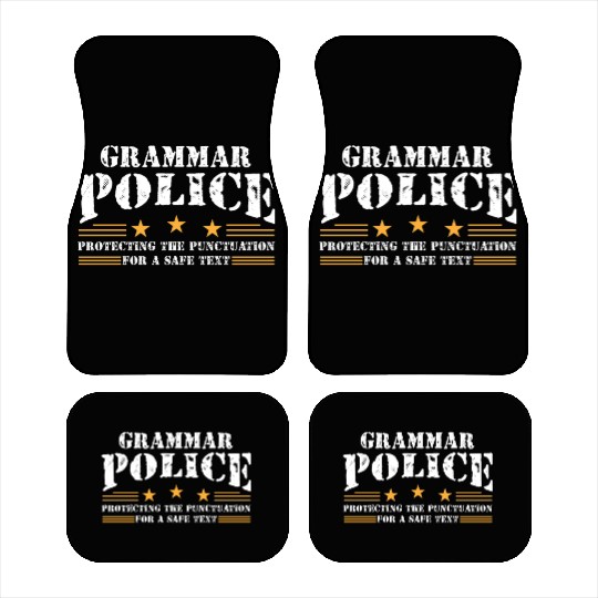 Grammer Police - English Teacher Car Mats