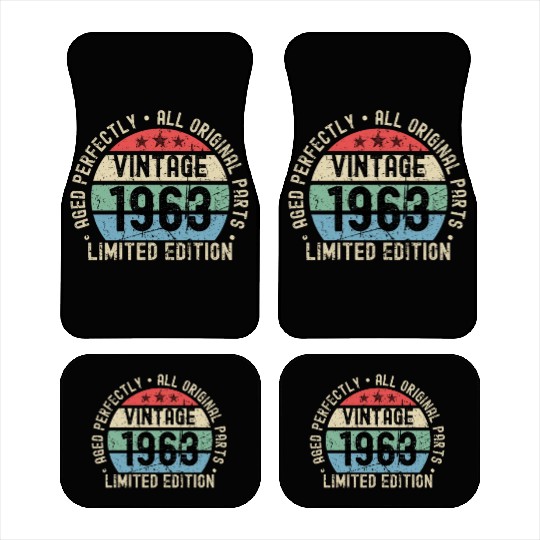 60th Birthday Vintage 1963 Car Mats
