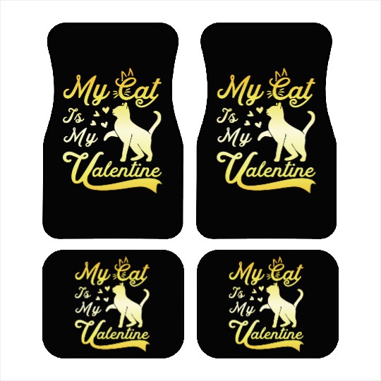 Cat Valentine Humor Kitties Lover Car Mats
