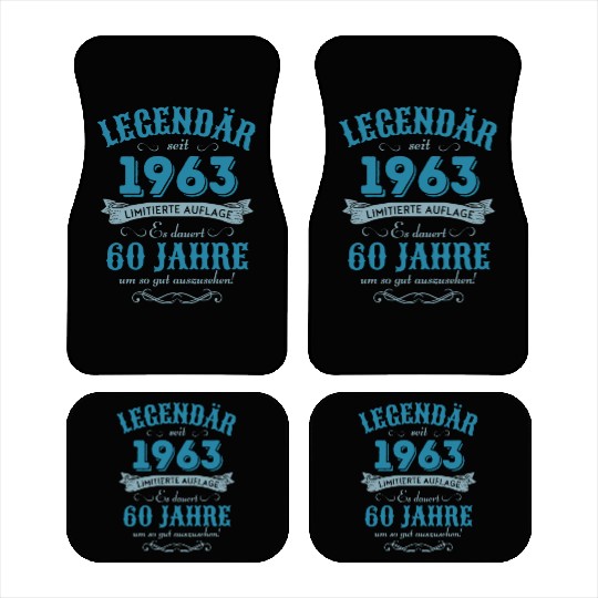 60th Birthday Vintage 1963 Car Mats