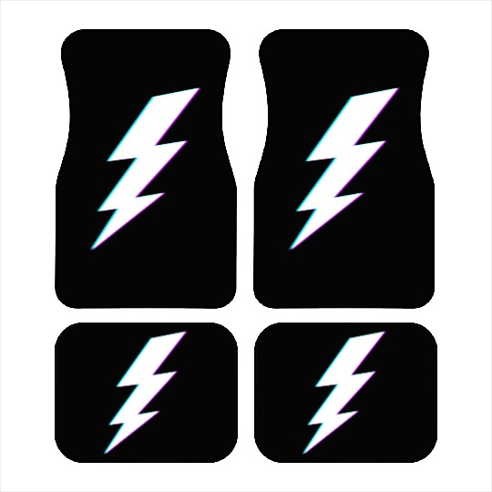 Lightning Bolt Vaporwave Storm Lightning Car Mats