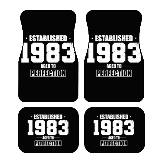 40th birthday vintage 1983 established 1983 Car Mats