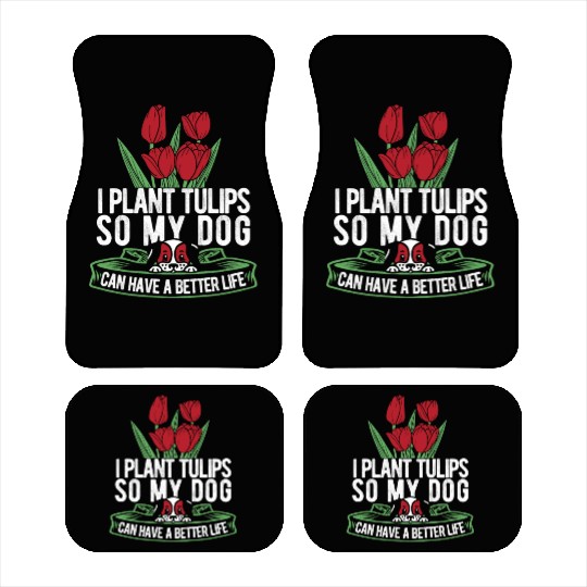 Tulip Gardening Dog Car Mats