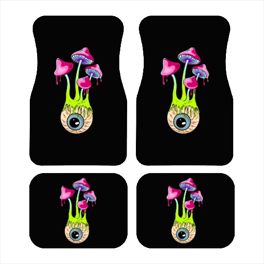 trippy mushrooms, eyeball mushrooms Car Mats
