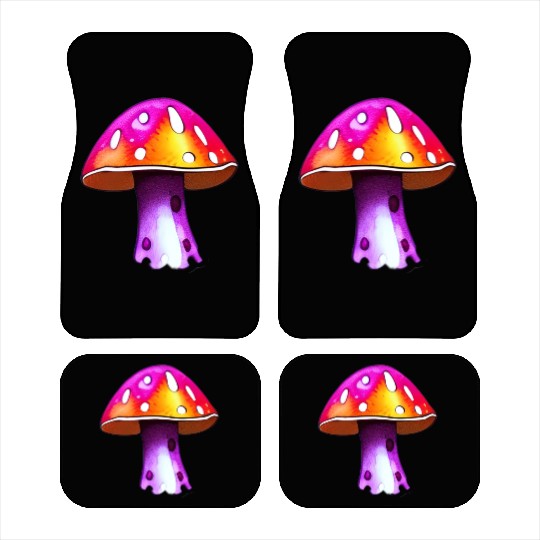 Trippy Psychedelic Rave Trip Mushrooms Goa Car Mats