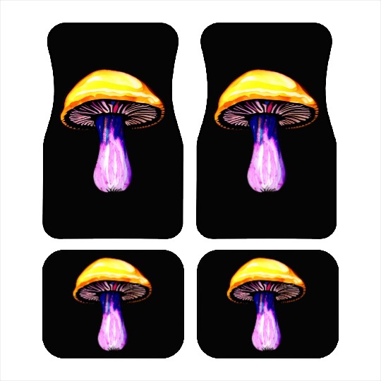 Trippy Psychedelic Rave Trip Mushrooms Goa Car Mats