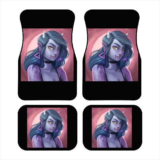 Alpha Female illustration as vampire Car Mats