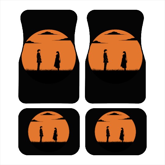 Love or parting in the full moon Car Mats