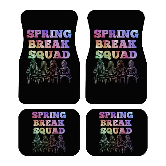 Spring Break Squad Summer Vacation Spring Break Car Mats