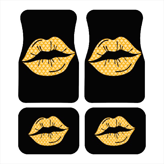 Kiss Mouth Lips Green Ireland St. Patrick's Day Car Mats