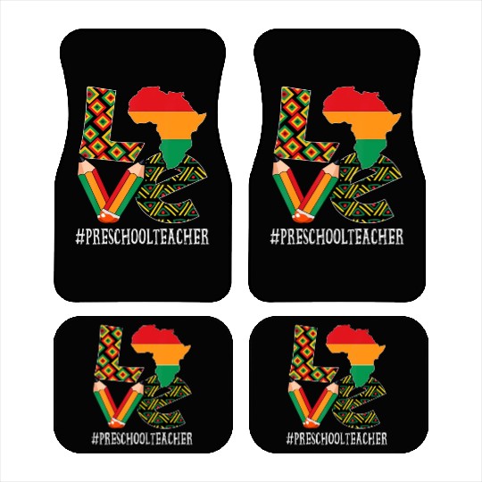 Preschool Teacher Love African American Car Mats