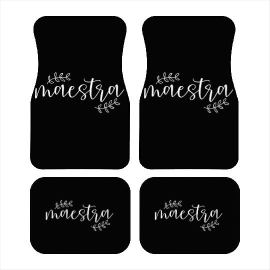 Cute Maestra Spanish Teacher Car Mats