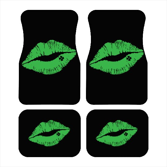 Lips Shamrock Car Mats, St Patricks Day Presents