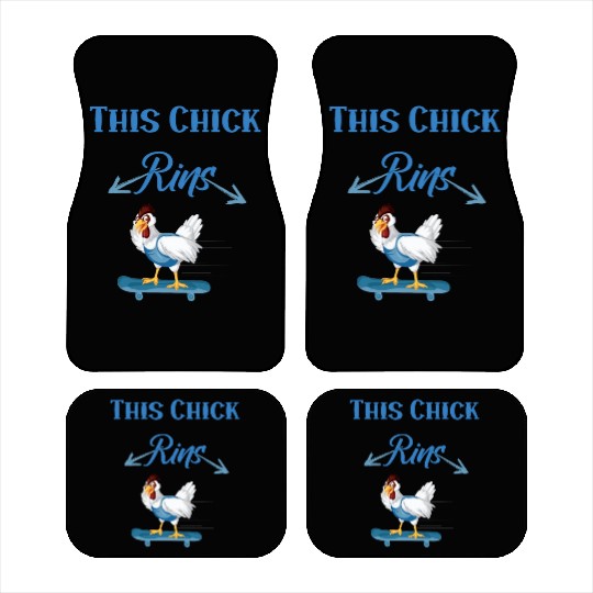 Runs Saying Running Chicken Car Mats