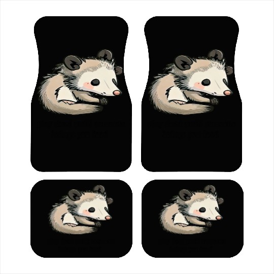 funny opossum play dead Car Mats