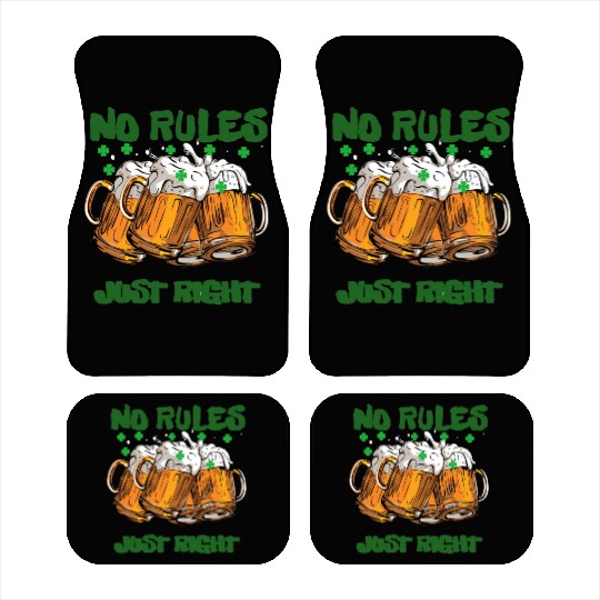 st paddy funny day, green beer Irish day Car Mats