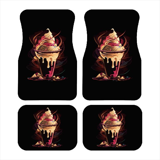 Treat Yourself to our Red & Cream Ice Cream Car Mats
