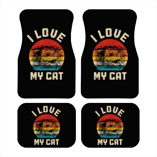 Opossum I Love My Cat Vintage Funnym Car Mats