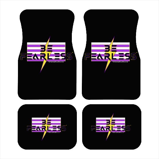 Be Fearless Flag w/Bolt (white text) Car Mats