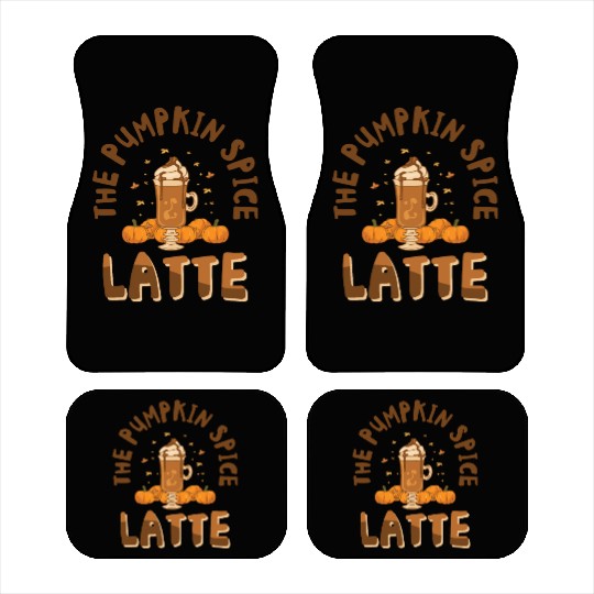 Pumpkin Spice Latte Halloween Coffee Lover Tarot Car Mats