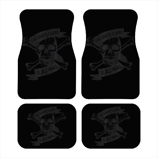 Michigan Lake St Clair Pirate Skull Bones Boating Car Mats
