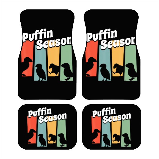 Funny Puffin Season Retro Vintage Puffin Lover Car Mats