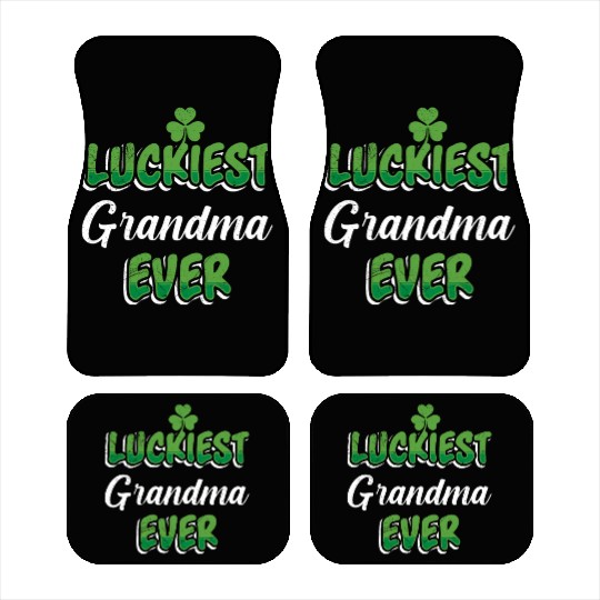 St. Patrick's Day saying Luckiest Grandma ever Car Mats