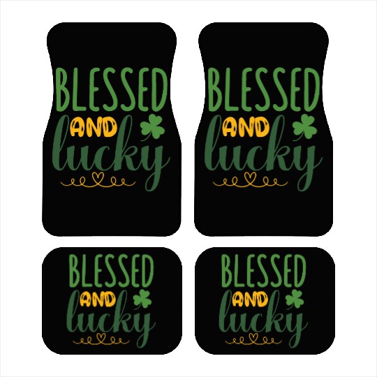 blessed and luckyStPatricks Car Mats