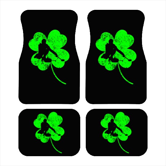 Curling St. Patrick's day shamrock Car Mats