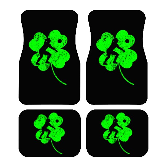 Volleyball St. Patrick's day shamrock Car Mats