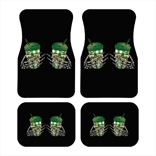 Skeleton Hand Patricks day Graphics Car Mats