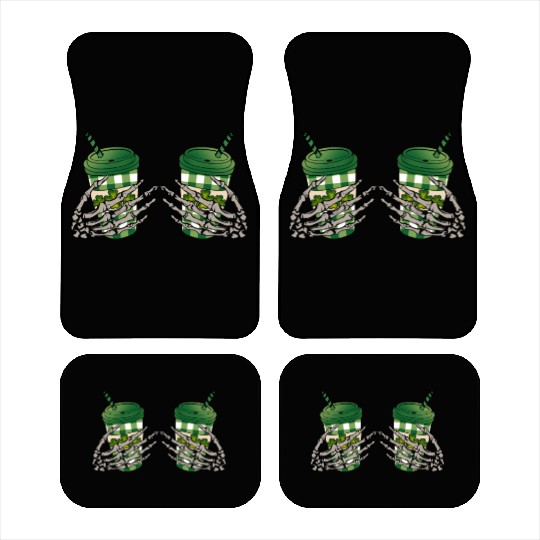 Skeleton Hand Patricks day Graphics Car Mats