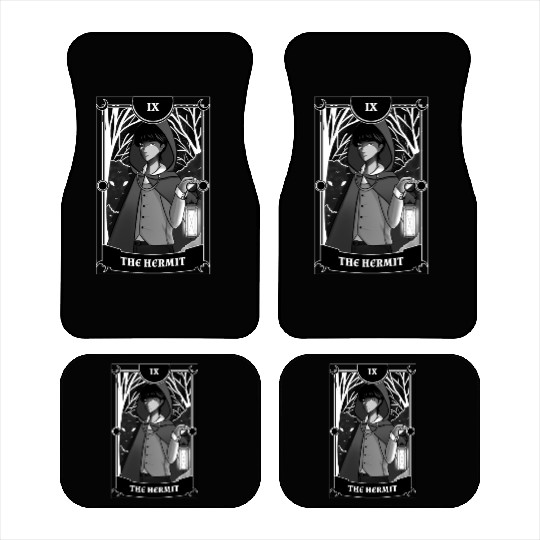 Anime Tarot Card The Hermit Occult Gothic Witch Car Mats