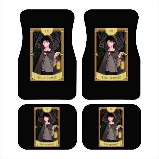 Anime Tarot Card The Hermit Occult Gothic Witch Car Mats