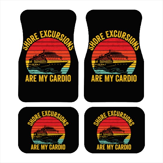 Funny Cruising Cruiser Cruise Ship Retro Car Mats