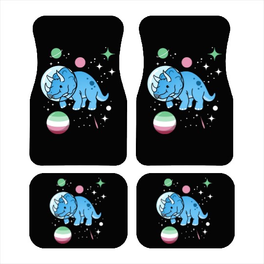 Abrosexual Pride Triceratops Astronaut Car Mats